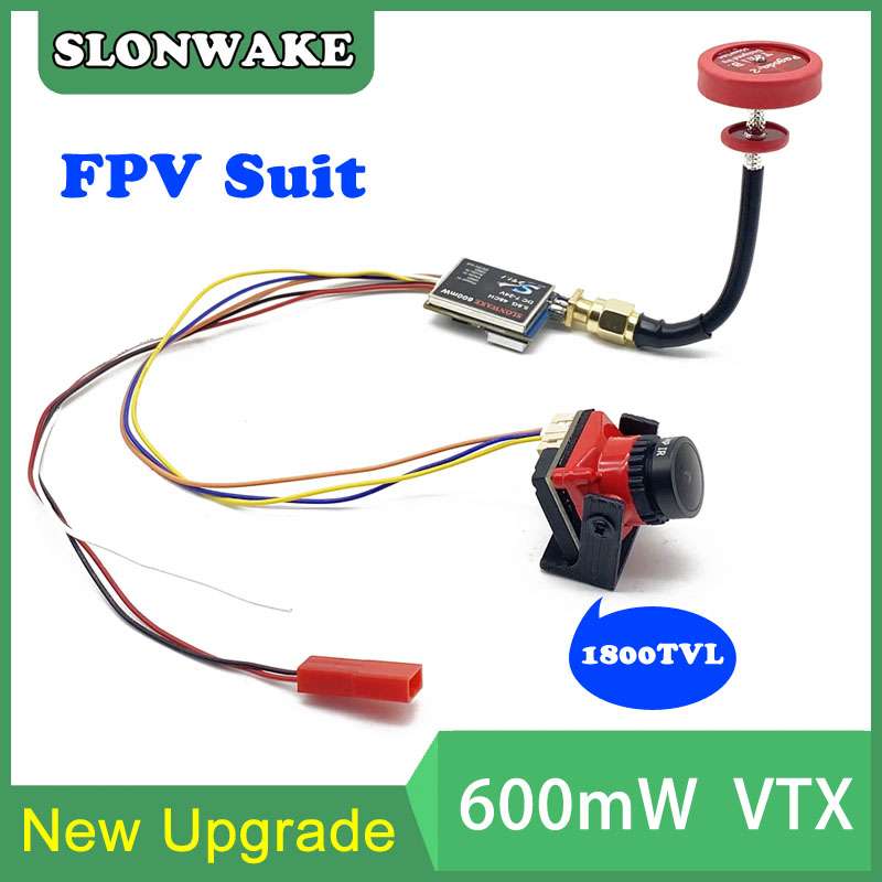 Drone Receiver - すぐに使える5.8G 48CH 600mWビデオ送信機とCmos 1800TVLミニFPVカメラ2.1mmレンズ調整可能 RC FPVレーシングドローン用