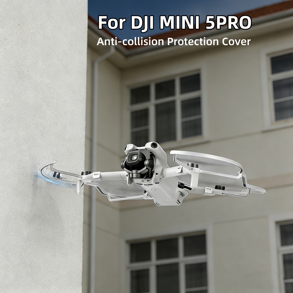 Drone Propeller Guard - 4 個の衝突防止保護カバー フライングプロペラ安全ガードリング DJI Mini 5